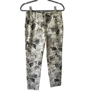 ZARA Floral B&W Pattern Pants